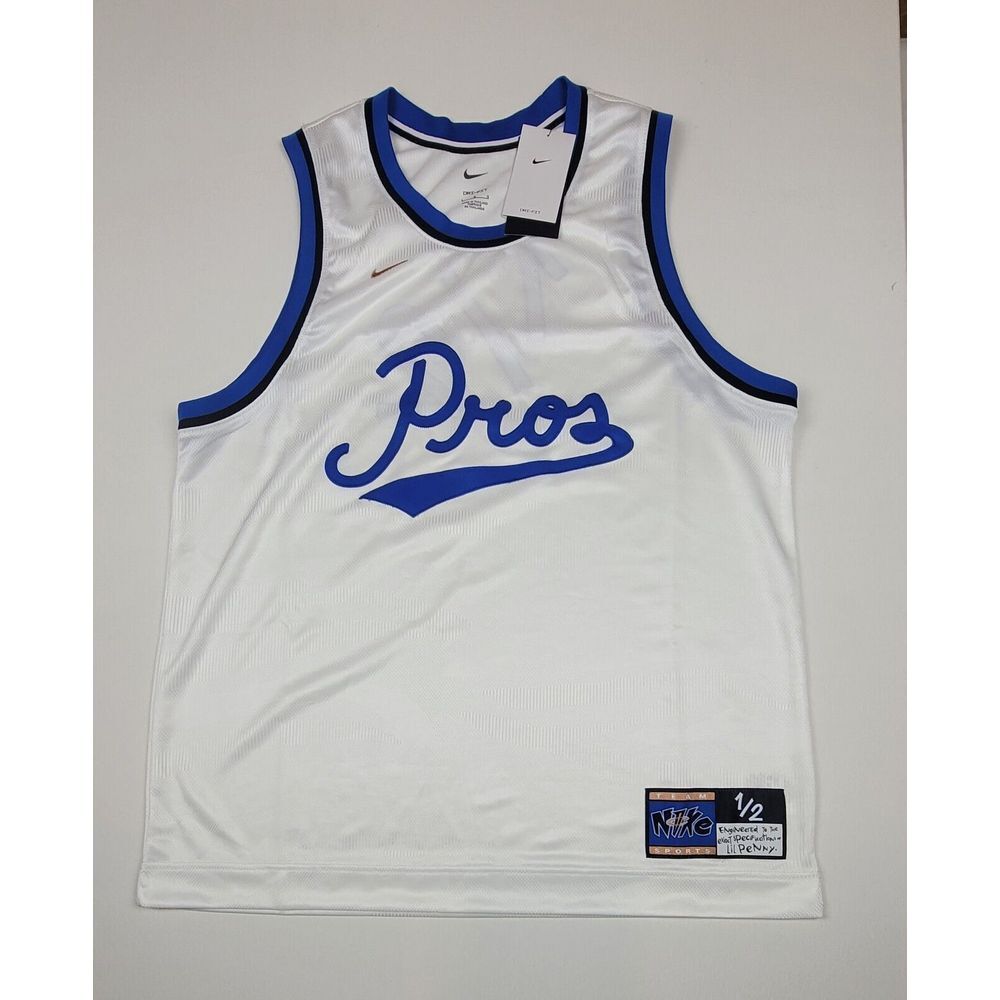 Nike Lil Penny 1/2 Cent Basketball‎ Jersey Mens Large. White Dri-Fit DA5991-100